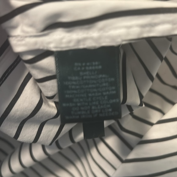 Crisp Striped Button Down with Tuxedo Bib Detail - Picture 5 of 5